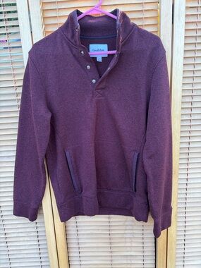 Goodfellow & Co Burgundy Snap-Neck Pullover